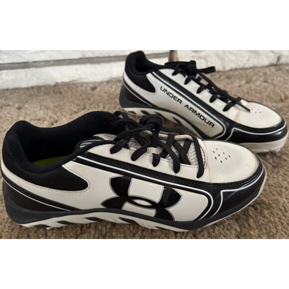 Women's Spine Glyde TPU CC White/Black Softball/Baseball Metal Cleats Size 7 - Picture 1 of 5